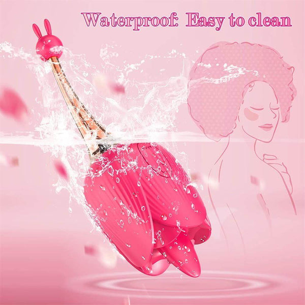 rose clit toy with tongue with waterproof