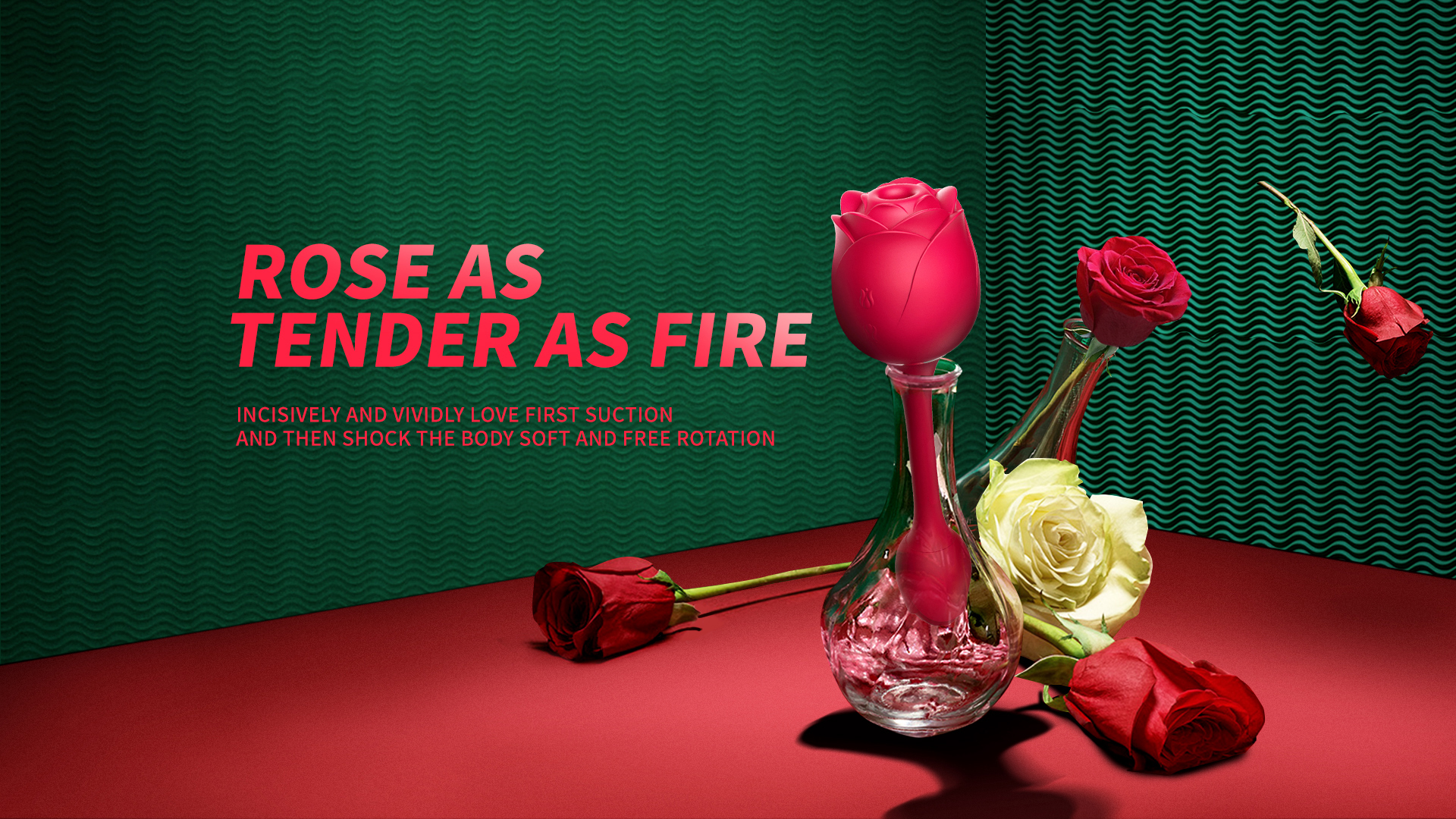 rose vibrator · portable rose toy with a powerful suck