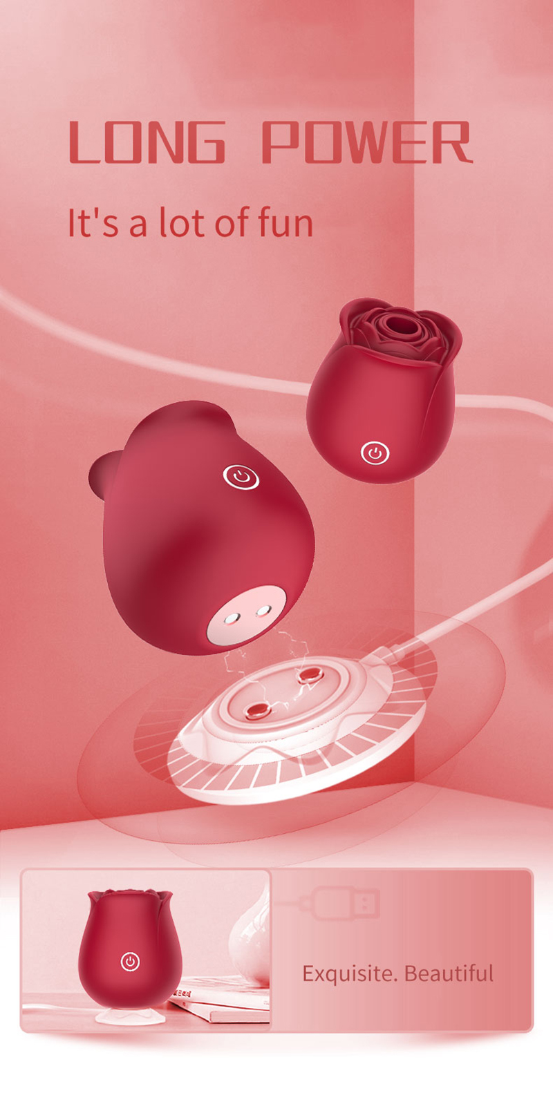 rose clit toy · sucking rose vibrator