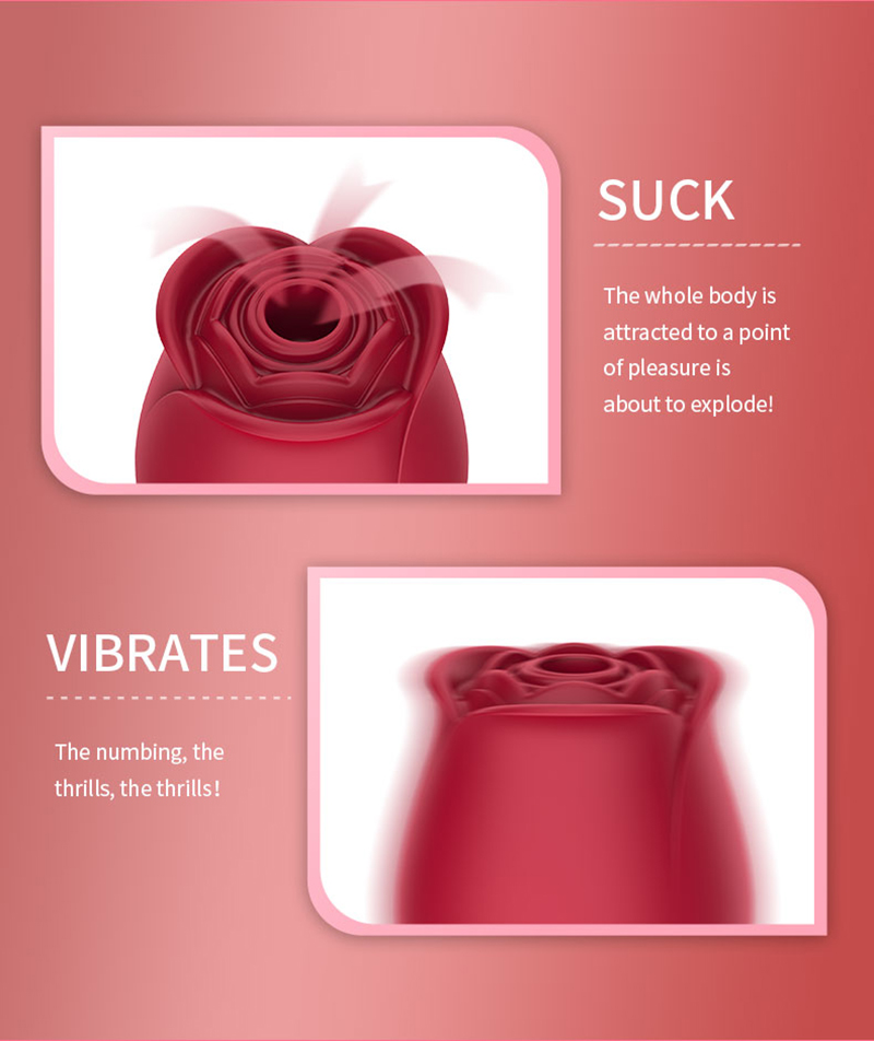 Rose Vibrator · vibrating and sucking rose toy