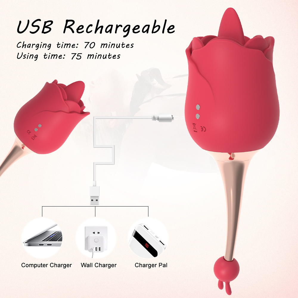 rose vibrating toy · usb charging rose vibrator