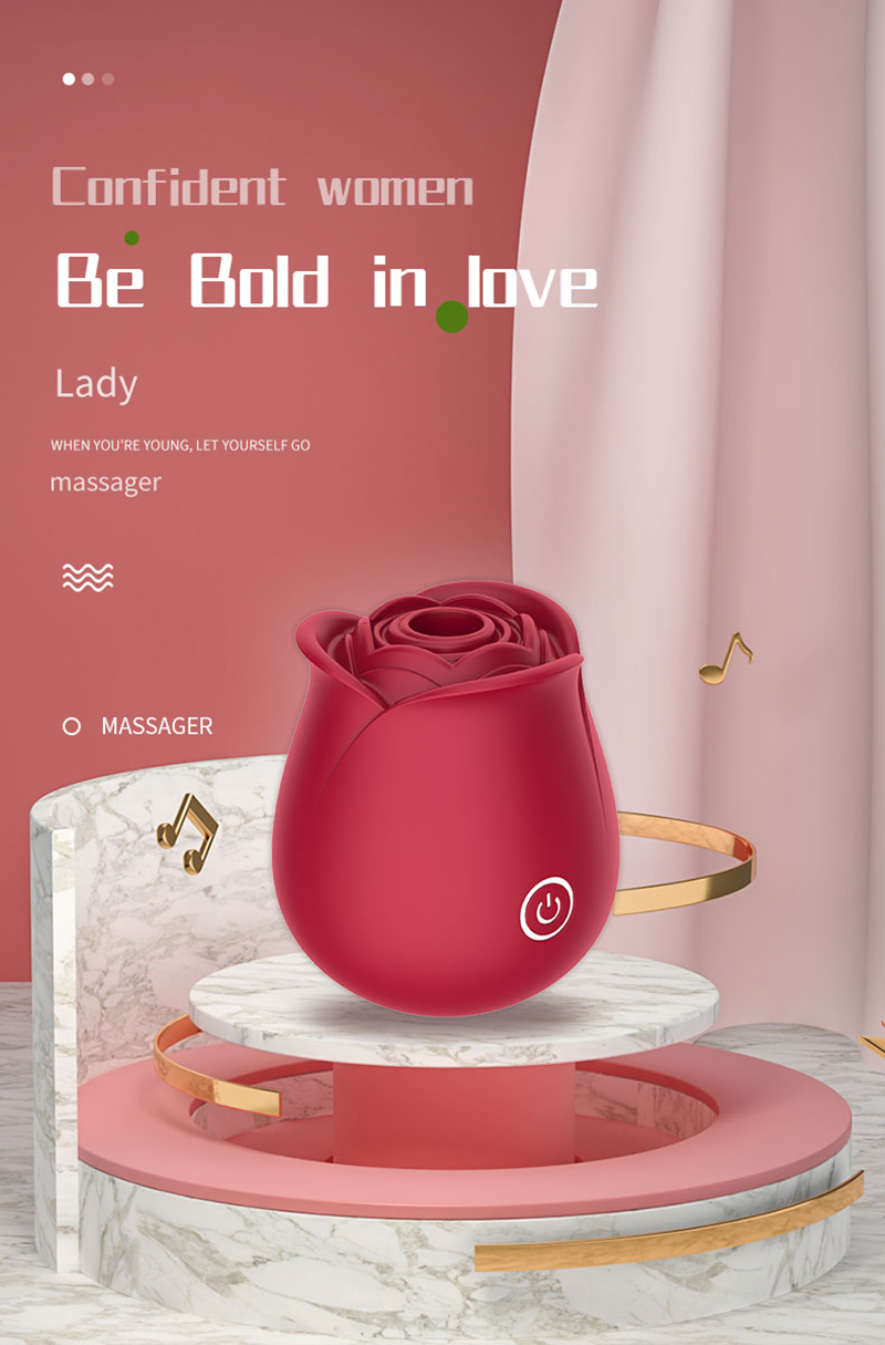 rose clit stimulator-rose vibrator with 10 suction modes